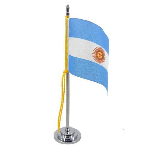 Mini Bandeira de Mesa Argentina 15 Cm Poliéster