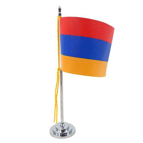 Mini Bandeira de Mesa Armênia 15 Cm Poliéster