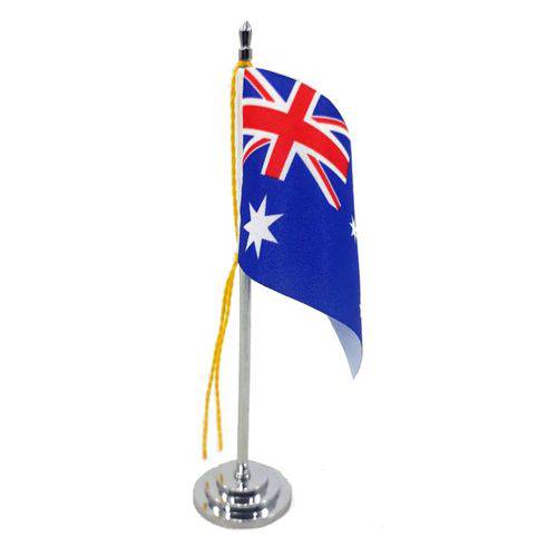 Mini Bandeira de Mesa Austrália 15 Cm Poliéster