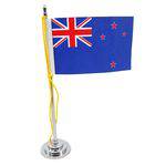 Mini Bandeira de Mesa da Nova Zelândia 15 Cm Poliéster