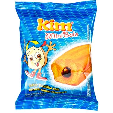 Mini Bolo Baunilha com Chocolate Kim 80g