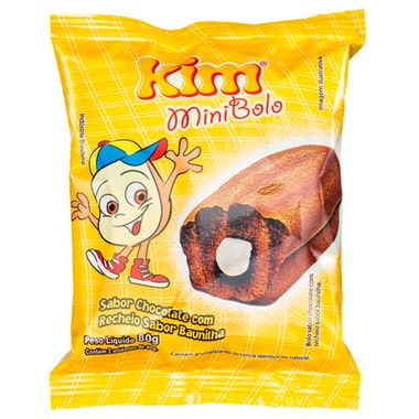 Mini Bolo Chocolate com Baunilha Kim 80g