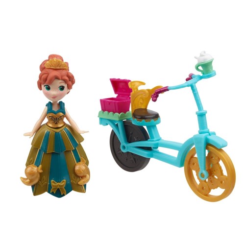 Mini Boneca - Frozen - Anna Passeio de Bicicleta
