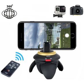 Mini Cabeça Panorâmica Motorizada AFI MRP01 Rotação de 360° para Câmeras e Smartphones