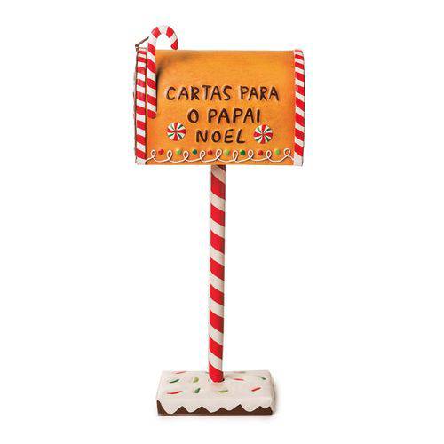Mini Caixa de Correio Decoração Natal 30x8cm Vermelho