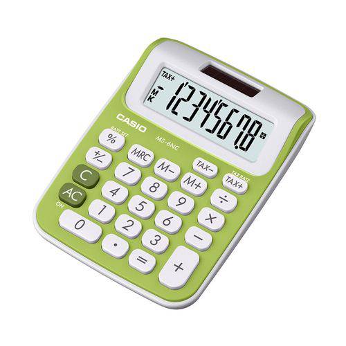 Mini Calculadora de Mesa 8 Dígitos Verde Ms-6nc-gn Casio