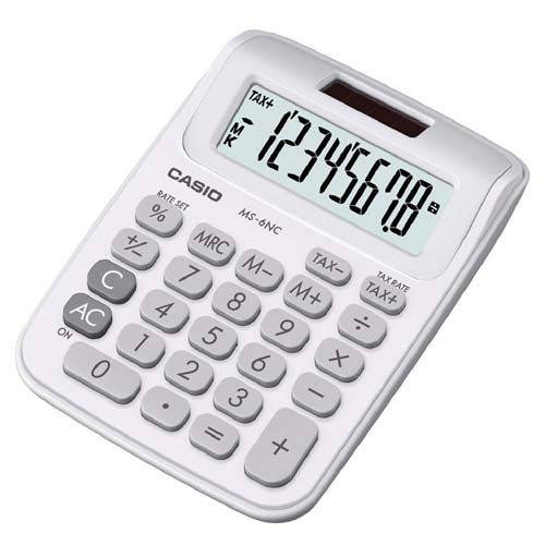Mini Calculadora de Mesa Ms-6nc-we - Casio - Branco