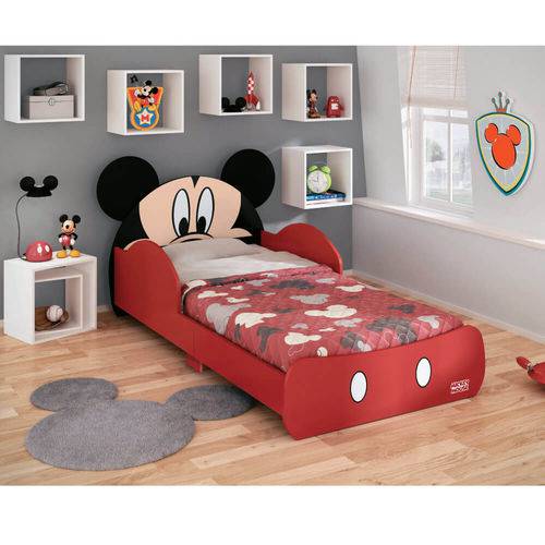 Mini Cama Infantil Mickey Disney Vermelho - Pura Magia