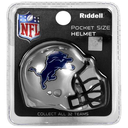 Mini Capacete Riddell Detroit Lions Pocket Size