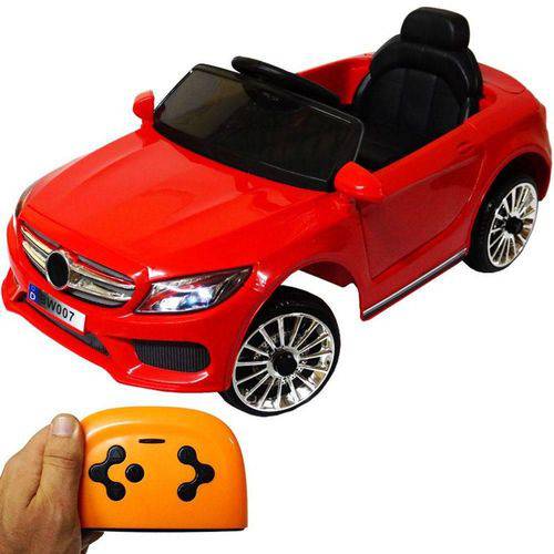Mini Carro Elétrico Infantil 6v com Controle Remoto-Vermelho
