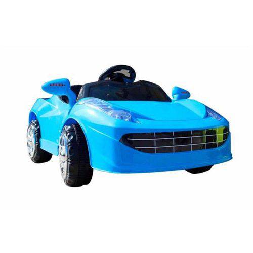 Mini Carro Eletrico Infantil Azul - Bateria Recarregável de 6v - Import Way