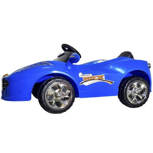 Mini Carro Elétrico Infantil Azul - Bateria Recarregável de 6v - Importway