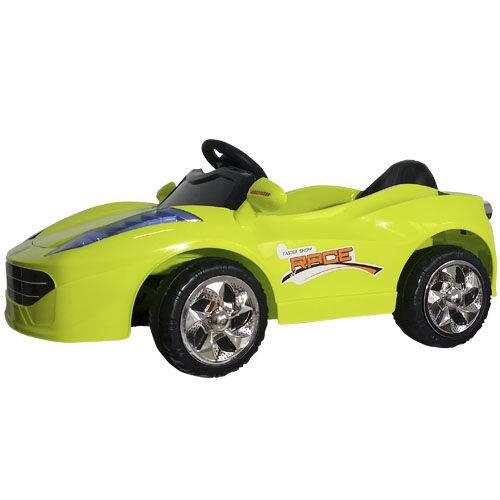 Mini Carro Elétrico Infantil Verde - Bateria Recarregável de 6v - Importway