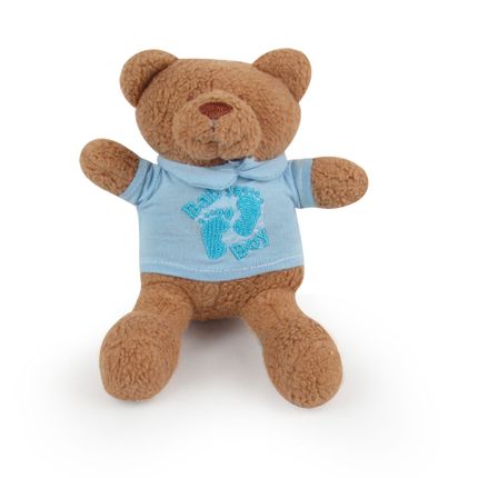 Mini Chocalho Urso Boy - Azul - Zip Toys