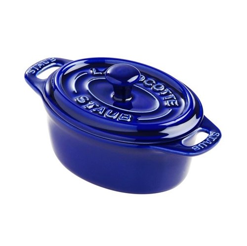 Mini Cocotte Oval de Cerâmica Staub Azul Marinho 11CM - 10761