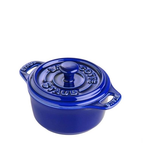 Mini Cocotte Redonda de Cerâmica Staub Azul Marinho 10CM - 16225