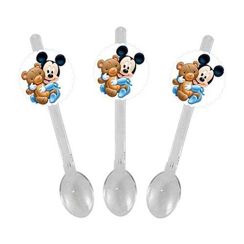 Mini Colher para Brigadeiro Disney Baby Mickey 10 Unds