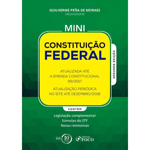 Mini Constituicao Federal 2018 - Foco - 2 Ed