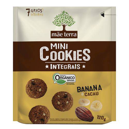 Mini Cookies Orgânicos Integrais - Mãe Terra - 120g