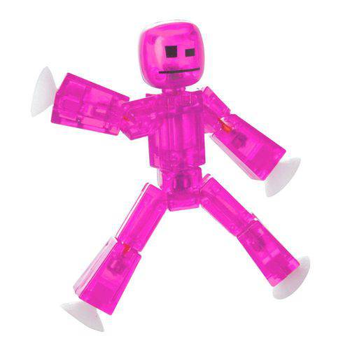 Mini Figura Articulada - 10 Cm - Stikbot - Pink - Estrela