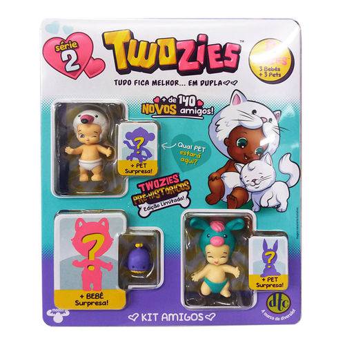 Mini Figuras Twozies - Friends Pack com 6 Figuras - Série 2 - Dtc