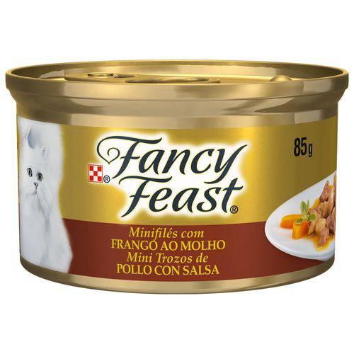 Mini Filés Nestlé Purina Fancy Feast com Frango ao Molho - 85gr