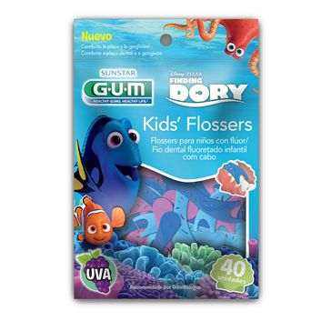 Fio Dental Kids Gum Flossers Dory 40 Unidades