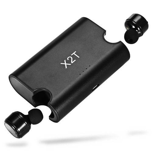 Mini Fone de Ouvido Bluetooth Duplo Intra-auricular Sem Fio X2t