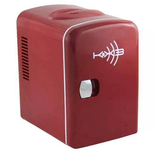 Mini Geladeira Retro Vermelha com Logo Kx3 K1066