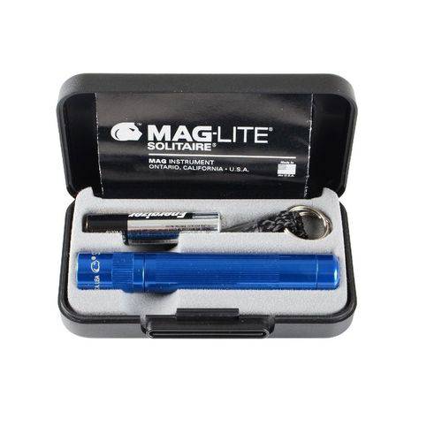 Mini Lanterna Maglite Solitaire Azul com Estojo K3A Original