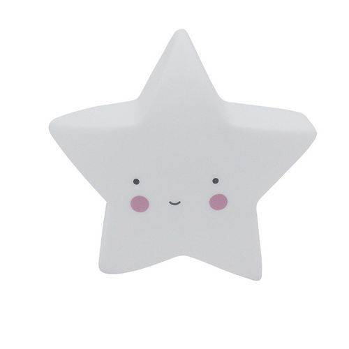 Mini Luminária Abajur Decorativa Estrela Decoração Branca