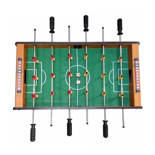 Mini Mesa de Pebolim Futebol Totó 69 X 37 X 22cm Completa