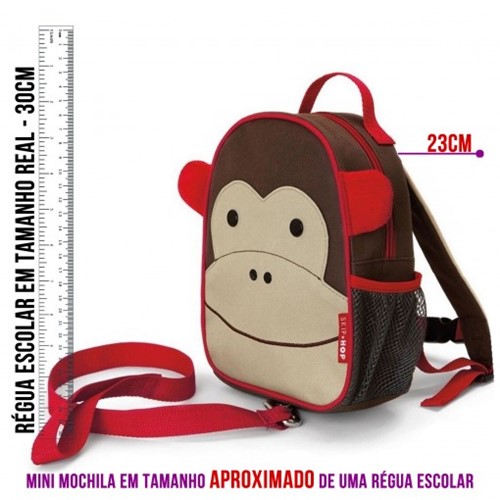 Mini Mochila Skip Hop Zoo com Cinto Macaco 212203 Marrom