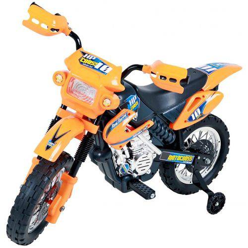 Mini Moto Cross Elétrica 6v Infantil Triciclo Bateria Bivolt