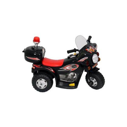 Mini Moto Elétrica Infantil Policia 6V 18w - Preta - Importway
