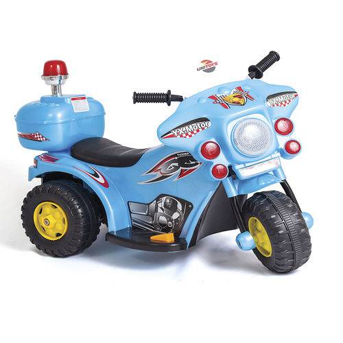 Mini Moto Elétrica Police Azul 1345 - Unitoys
