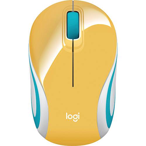 Mini Mouse Logitech M187 Sem Fio Amarelo 1000dpi
