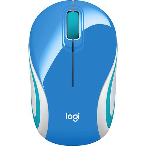 Mini Mouse Logitech M187 Sem Fio Azul 1000dpi