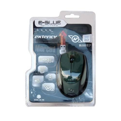 Mini Mouse Óptico Retrátil Usb 1480dpi Extency Verde E-Blue
