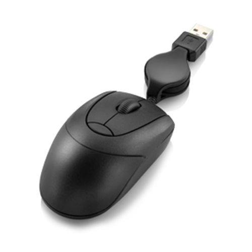 Mini Mouse Óptico Retrátil USB Preto Multilaser MO048