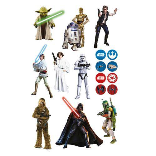 Mini Personagens Decorativo Star Wars Clássico - 17 Unidades