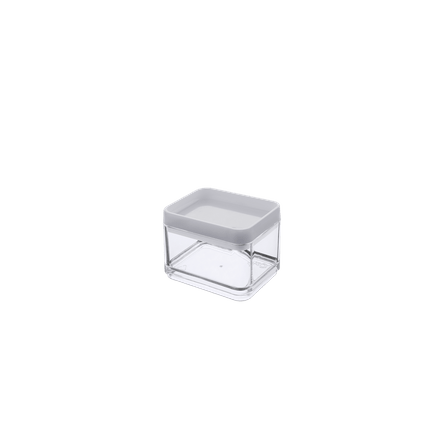 Mini Pote 100 Ml - MOD 7,3 X 5,5 X 5,5 Cm Cristal com Branco Coza