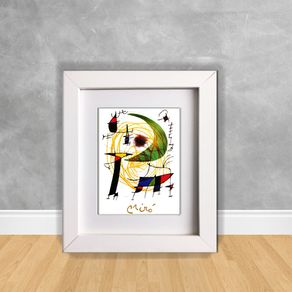 Mini Quadro Decorativo Miró 05 Miró 04 Branca