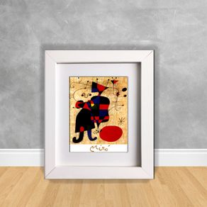 Mini Quadro Decorativo Miró 08 Miró 10 Branca