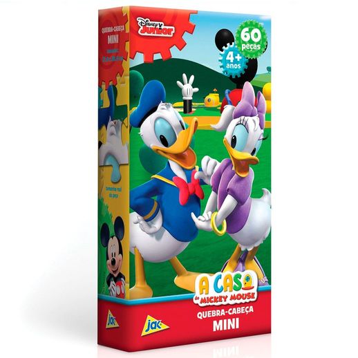 Mini Quebra Cabeça a Casa do Mickey Mouse Donald 60 Peças - Toyster