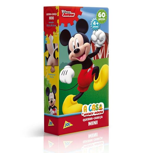 Mini Quebra Cabeça a Casa do Mickey Mouse Mickey 60 Peças - Toyster