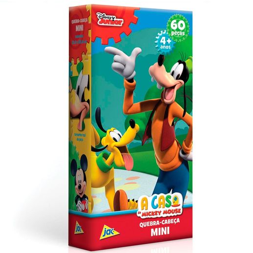 Mini Quebra Cabeça a Casa do Mickey Mouse Pateta 60 Peças - Toyster