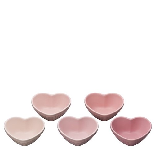 Mini Ramekin de Cerâmica Le Creuset Coração Rosa 8CM 5PÇS - 33043