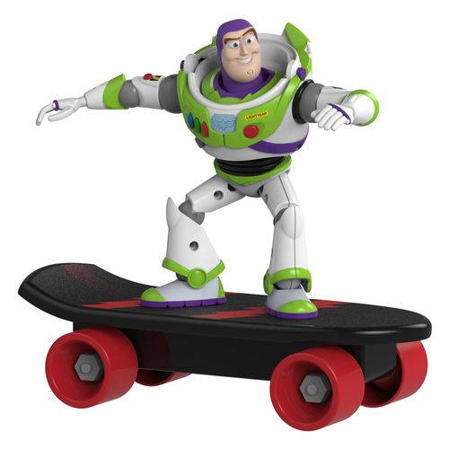 Mini Skate Radical de Fricção com Mini Figura - Disney - Pixar - Toy Story - Buzzlightear - Toyng