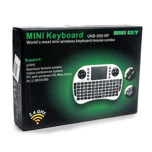 Mini Teclado Wireless Keyboard e Mouse Ukb-500-rf